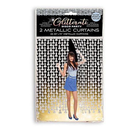 Glitterati Penis Party Disco Metallic Curtain - Party Gifts and Novelties