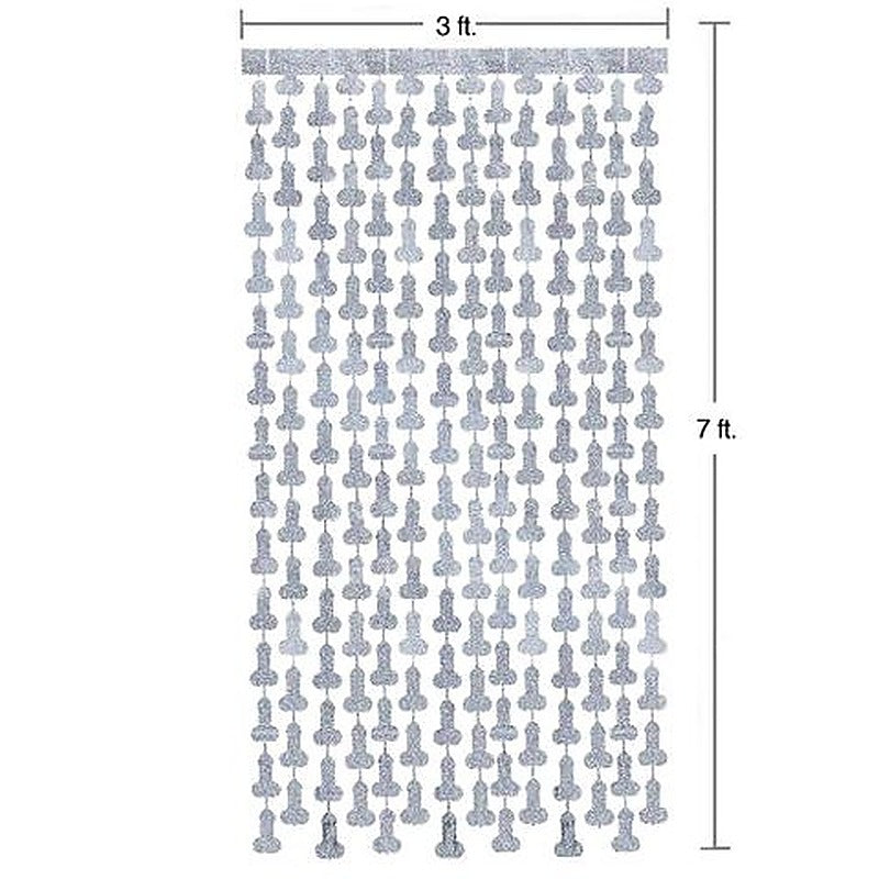 Glitterati Penis Party Disco Metallic Curtain - Party Gifts and Novelties