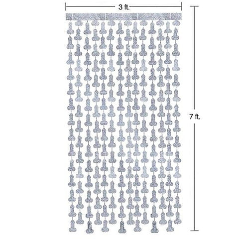 Glitterati Penis Party Disco Metallic Curtain - Party Gifts and Novelties