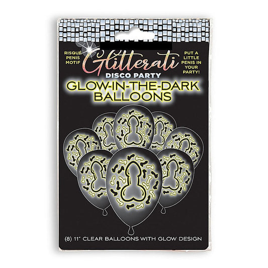 Glitterati Disco Party Glow In The Dark Balloons - Party Gifts and Novelties