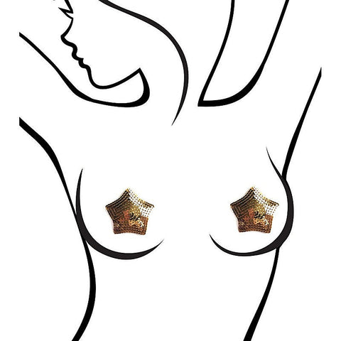 Little Genie Sexy AF Star Shape Nipple Couture Sequin Pasties - Breast and Nipple Toys