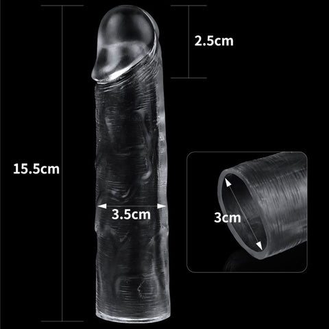 Flawless Penis Extender Sleeve by Lovetoy - Penis Sleeves and Extenders