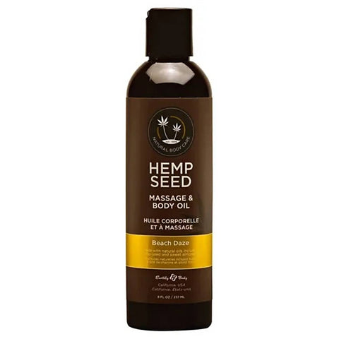 Earthly Body Scented Hemp Seed Massage and Body Oil 237 ml - Massage Oils and Lubricants