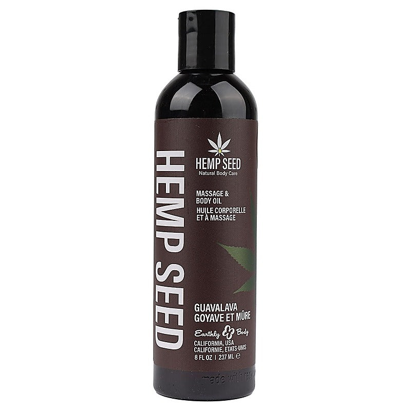 Earthly Body Scented Hemp Seed Massage and Body Oil 237 ml - Massage Oils and Lubricants