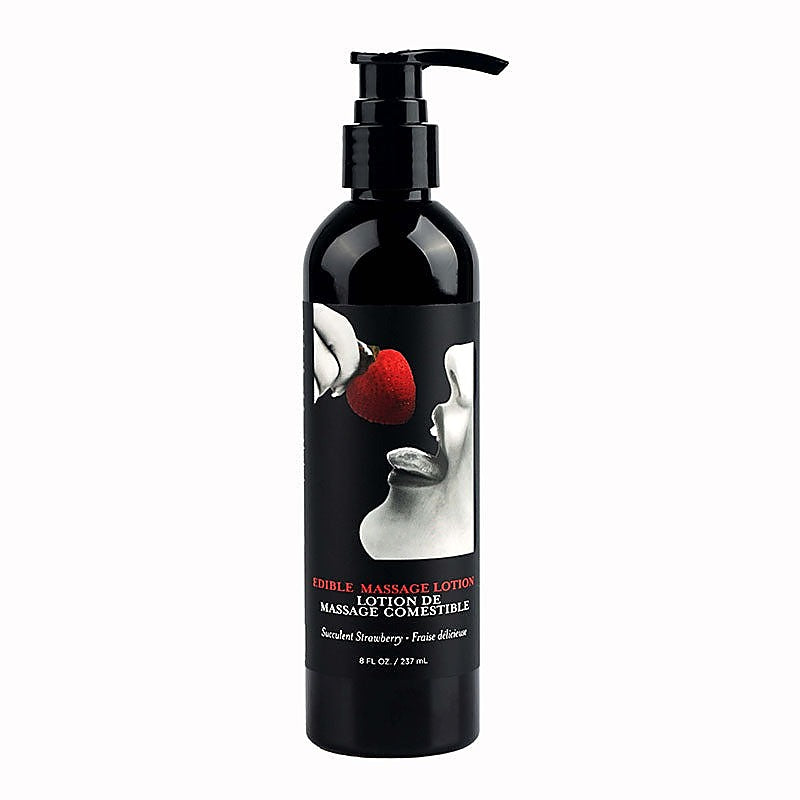 Earthly Body Edible Flavoured Deep Moisturising Massage Lotion 237ml Hemp Oil - Massage Oils and Lubricants
