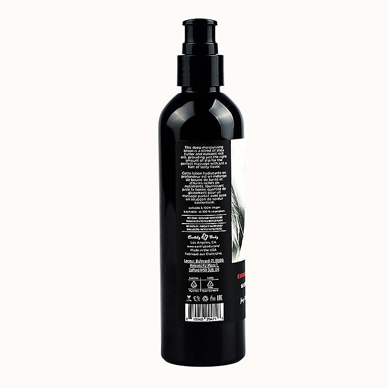 Earthly Body Edible Flavoured Deep Moisturising Massage Lotion 237ml Hemp Oil - Massage Oils and Lubricants