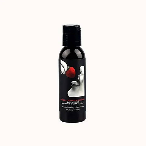 Earthly Body Edible Flavoured Massage Lotion 60ml Hemp Seed Oil Formula - Massage Oils and Lubricants
