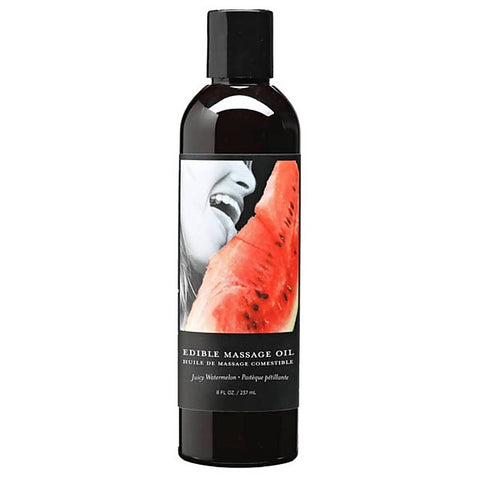 Earthly Body Edible Spa Quality Flavoured Massage Oil 237ml Premium Formula - Massage Oils and Lubricants