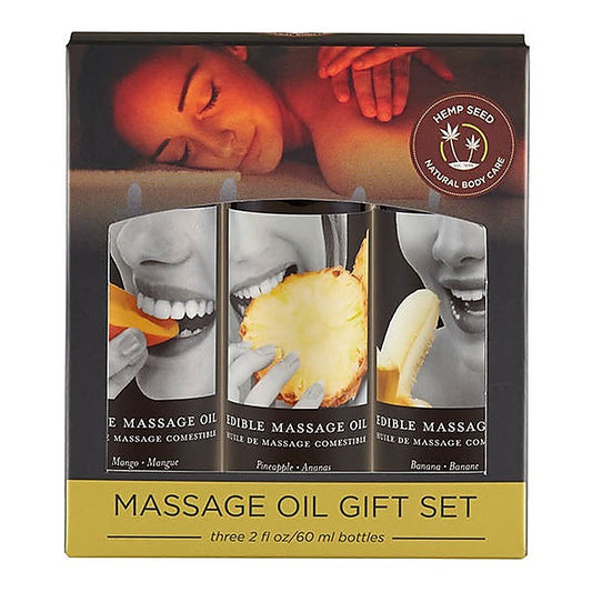 Edible Tropical Massage Oil Trio by Earthly Body - Massage Oils and Lubricants