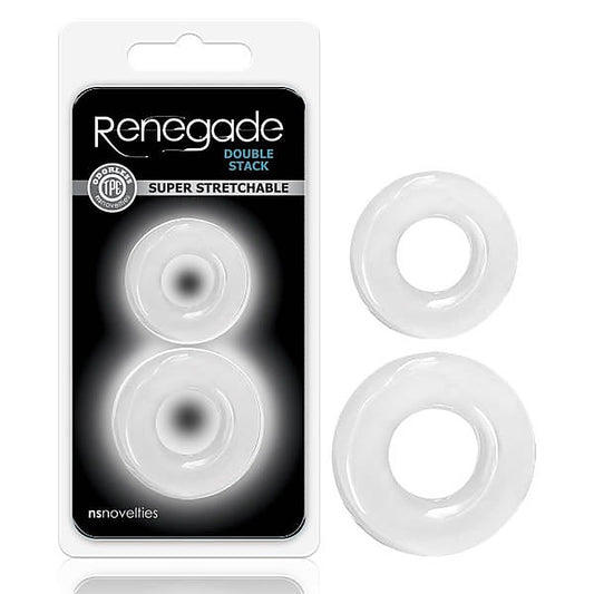 Renegade Double Stack Stretchy Cock Rings Set - Cock Ring Sets