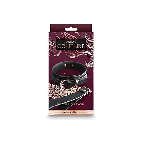 Bondage Couture Collar & Leash by NS Novelties - Collars and Leads