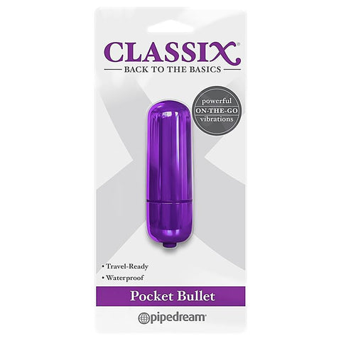 Classix Vibrating Pocket Bullet Massager - Bullet Vibrators