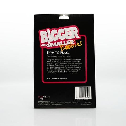 Creative Conceptions Bigger Or Smaller Boobs Adult Card Game Party Entertainment - Sex Games, Coupons and Tricks