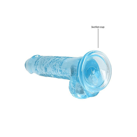 REALROCK Realistic Dildo With Balls Blue by Shots Toys - Realistic Dildos