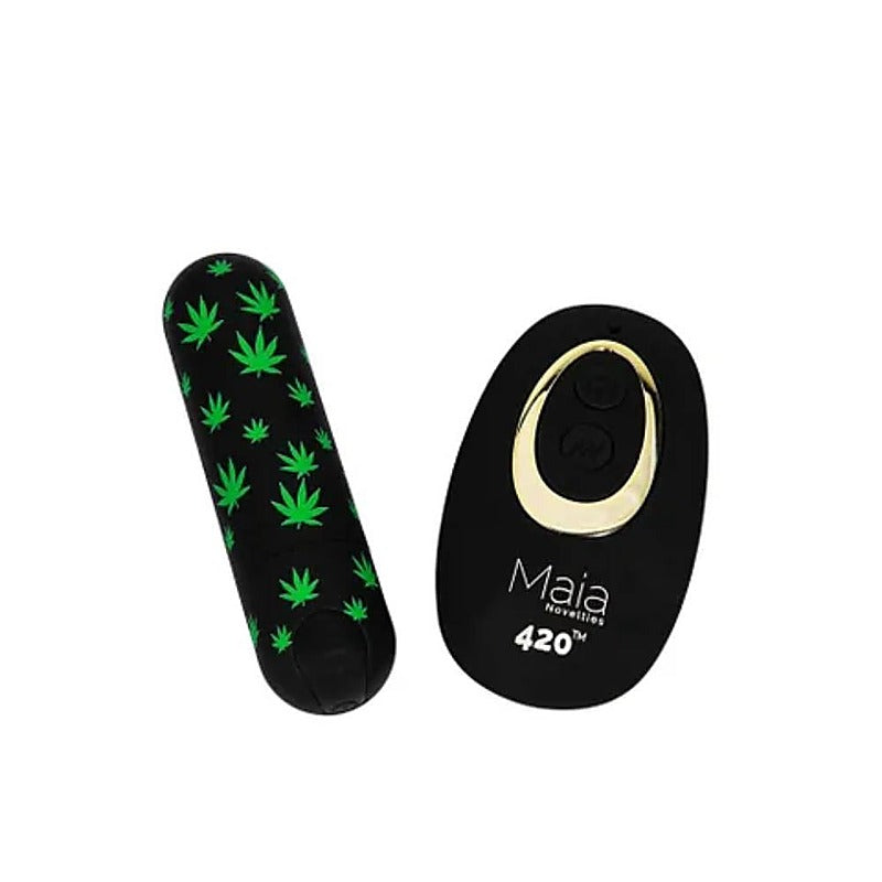 Maia Toys DATE NIGHT 420 Remote Control Rechargeable Panty Vibrator Black - Remote Control Vibrators