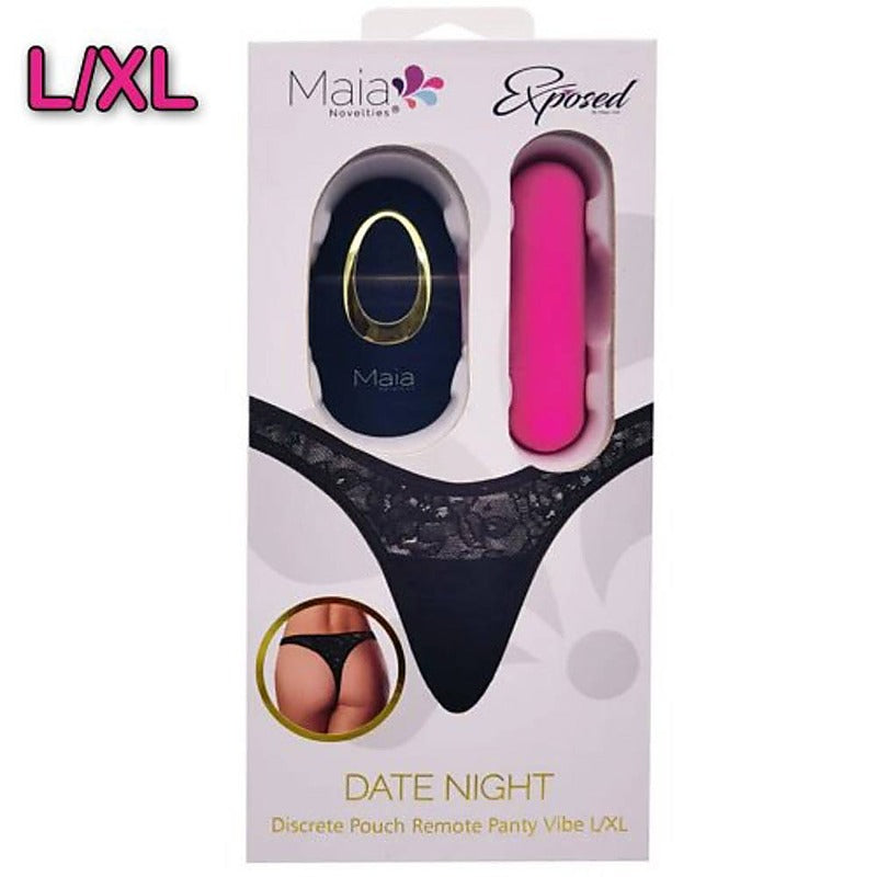 Maia Toys DATE NIGHT Pink Panty Vibrator USB Rechargeable Remote Control - Remote Control Vibrators