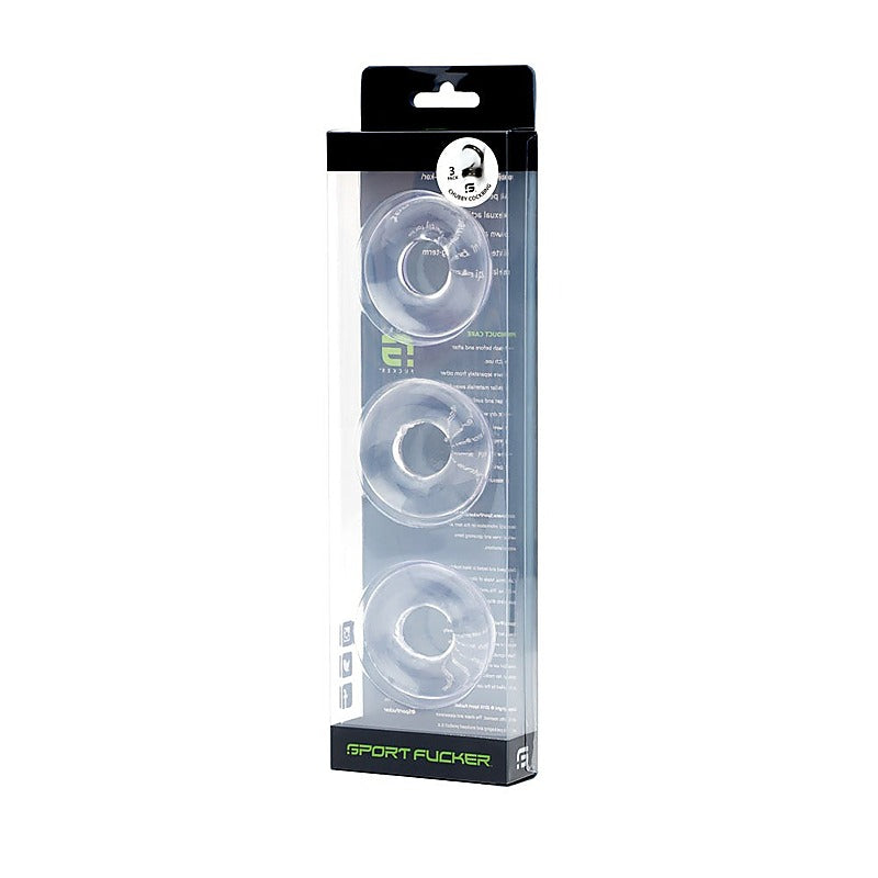Super Stretchy Rubber Cock Ring Set by Sport Fucker - Cock Ring Sets