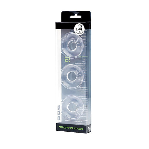 Super Stretchy Rubber Cock Ring Set by Sport Fucker - Cock Ring Sets