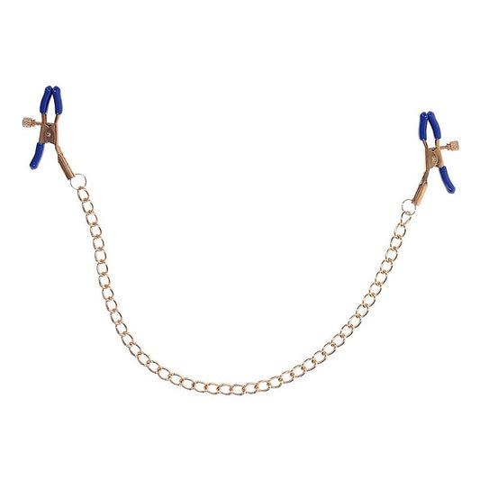 Sex & Mischief Cougar Chained Nipple Clamps by Sportsheets - Nipple and Clit Clamps