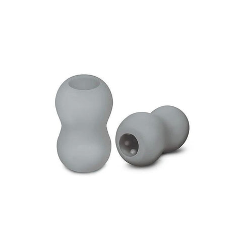Zolo Grey Mini Double Bubble Male Stroker Sleeve - Masturbators and Strokers
