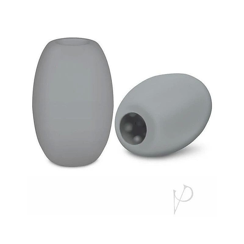 Zolo Grey Mini Double Bubble Male Stroker Sleeve - Masturbators and Strokers