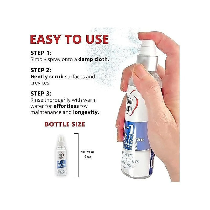 4 In 1 Pure and Clean Adult Toy Cleaner by Adam & Eve - Adult Toy Cleaner