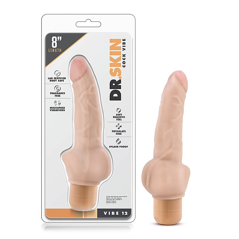Dr. Skin Cock Vibe 12 by Blush Novelties - Vibrating Dildos