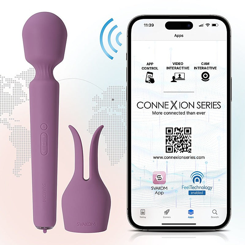 Emma Neo 2 Rabbit Ears Body Wand Massager by Svakom - Body Wands