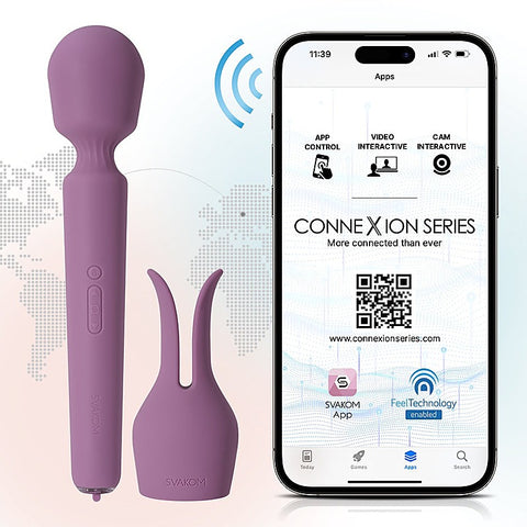 Emma Neo 2 Rabbit Ears Body Wand Massager by Svakom - Body Wands