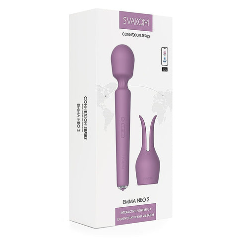 Emma Neo 2 Rabbit Ears Body Wand Massager by Svakom - Body Wands