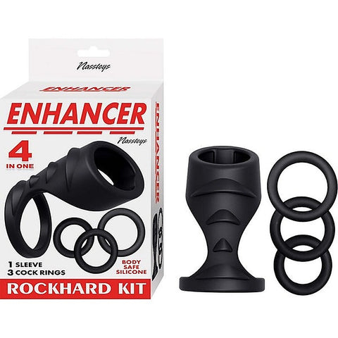 Erection Enhancer Rockhard Masturbator Kit by Nasstoys - Cock Ring Sets
