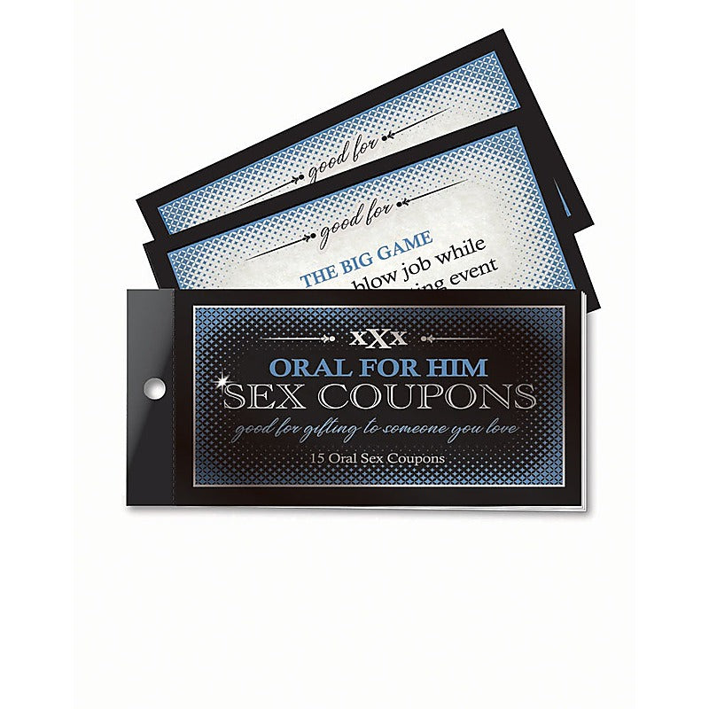 Oral For Him Sex Coupons Set of 15 by Little Genie - Sex Games, Coupons and Tricks