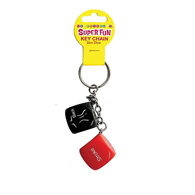 Super Fun Erotic Sex Dice Novelty Key Chain by Little Genie - Party Gifts and Novelties