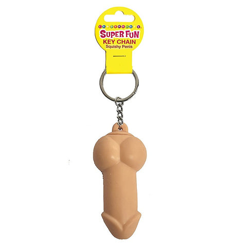 Super Fun Squishy Penis Novelty Key Chain by Little Genie - Party Gifts and Novelties