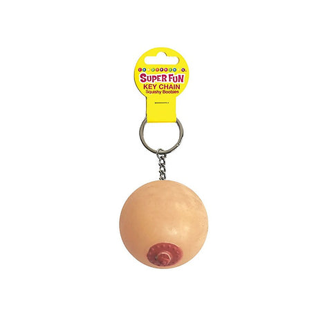 Super Fun Squishy Boob Novelty Key Chain by Little Genie - Party Gifts and Novelties
