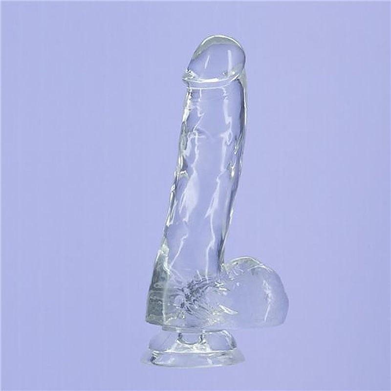 Addiction Crystal Realistic Dildo with Balls by BMS Factory - Realistic Dildos