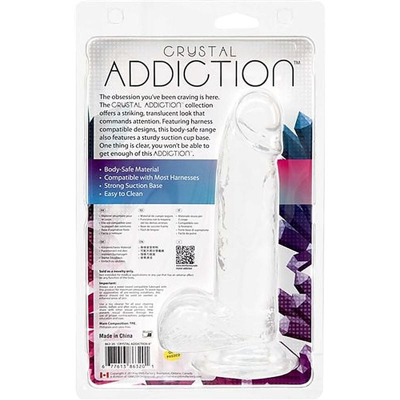 Addiction Crystal Realistic Dildo with Balls by BMS Factory - Realistic Dildos