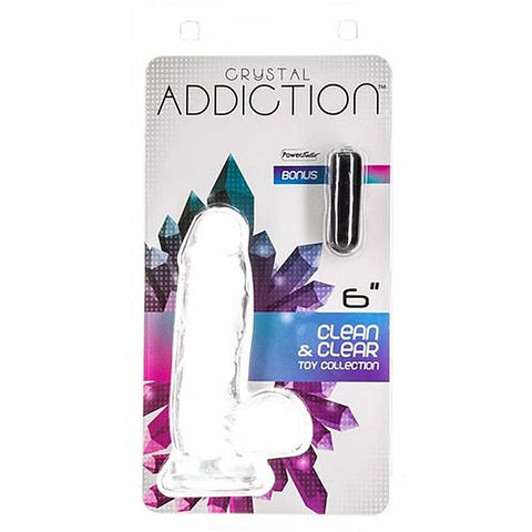 Addiction Crystal Realistic Dildo with Balls by BMS Factory - Realistic Dildos