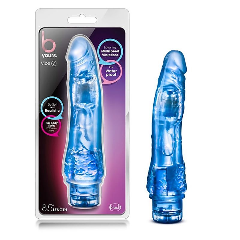Blush Novelties B Yours Vibe No 7 Soft Realistic Vibrator FlexiShaft - Vibrating Dildos
