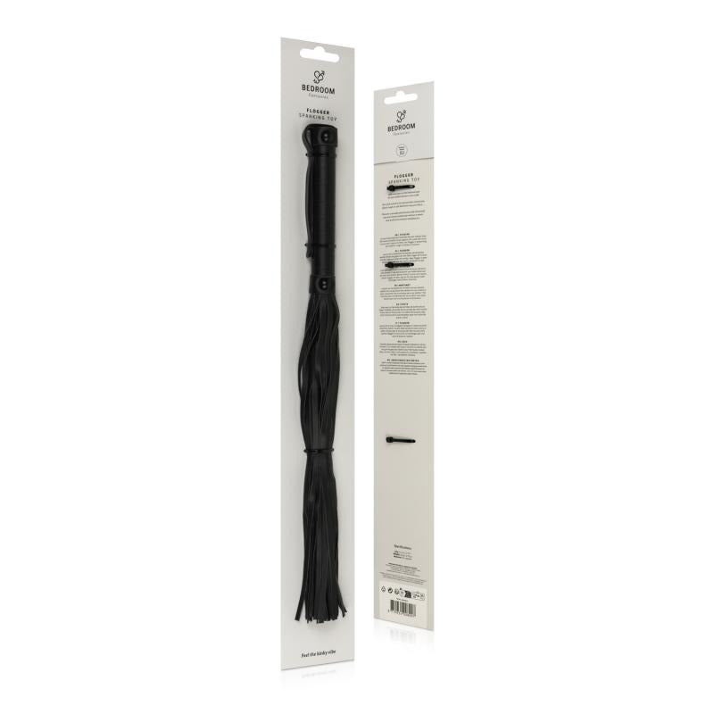 Faux Leather Flogger by Easytoys - Whips And Crops