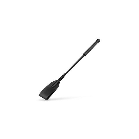 Bedroom Fantasies Faux Leather Bondage Crop Whip Black Premium BDSM Impact Play - Whips And Crops
