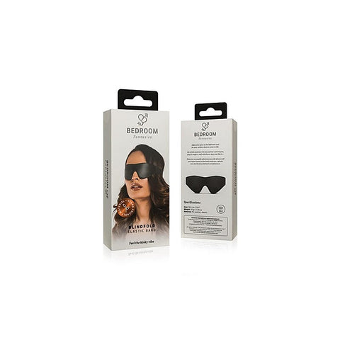 Bedroom Fantasies Faux Leather Blindfold Black Sensory Deprivation - Masks And Blindfolds