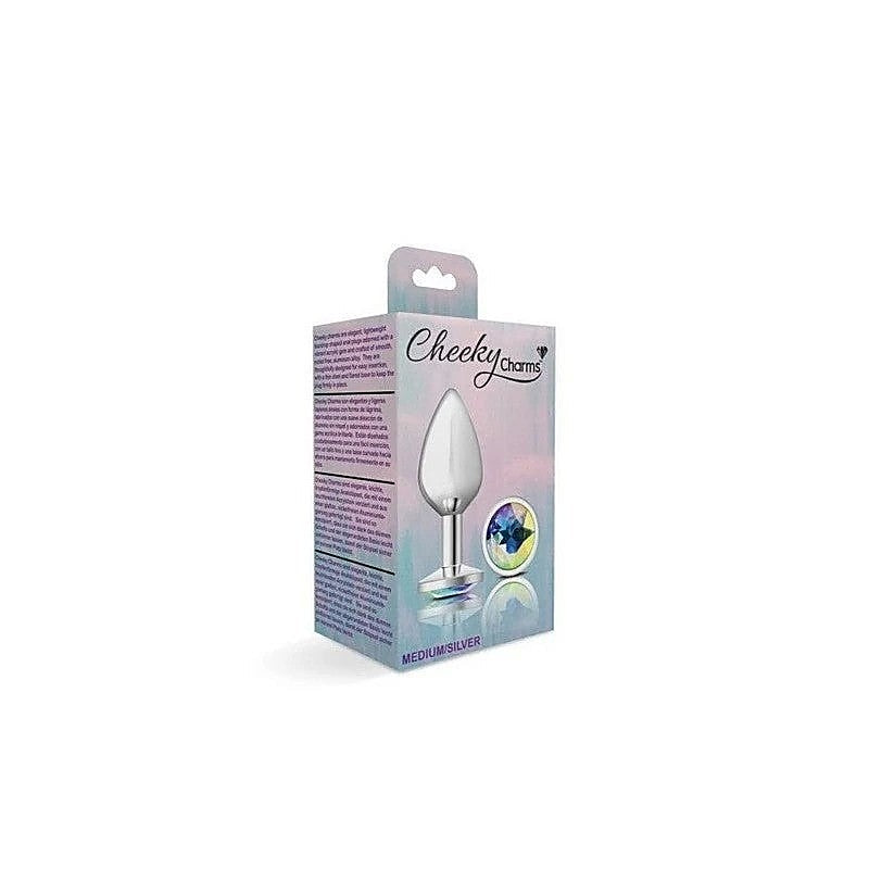 Cheeky Charms Silver Round Butt Plug by Viben - Butt Plugs