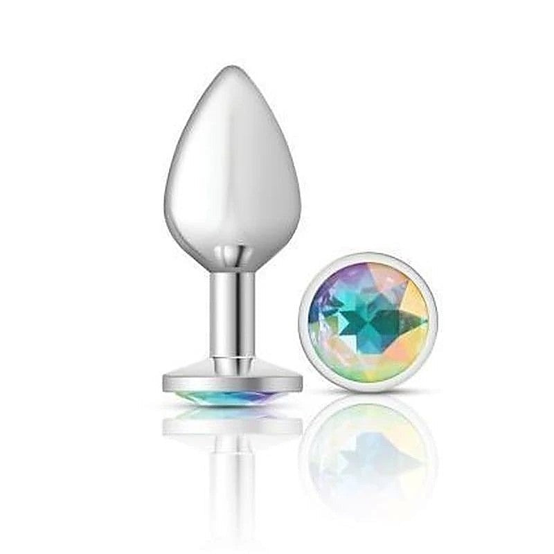 Cheeky Charms Silver Round Butt Plug by Viben - Butt Plugs