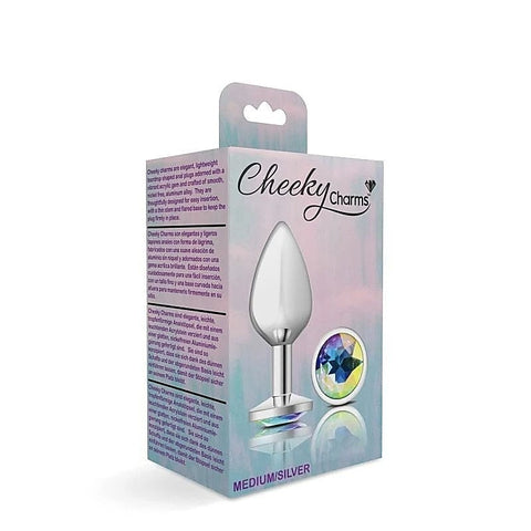 Cheeky Charms Silver Round Butt Plug by Viben - Butt Plugs