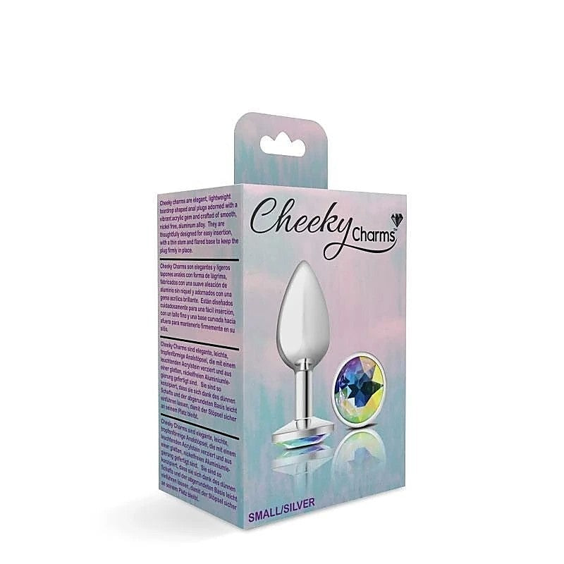 Cheeky Charms Silver Round Butt Plug by Viben - Butt Plugs