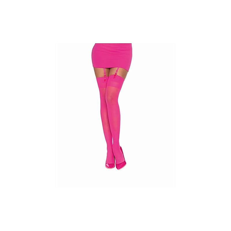Back Seam Womens Sheer Thigh High Stockings - Hosiery