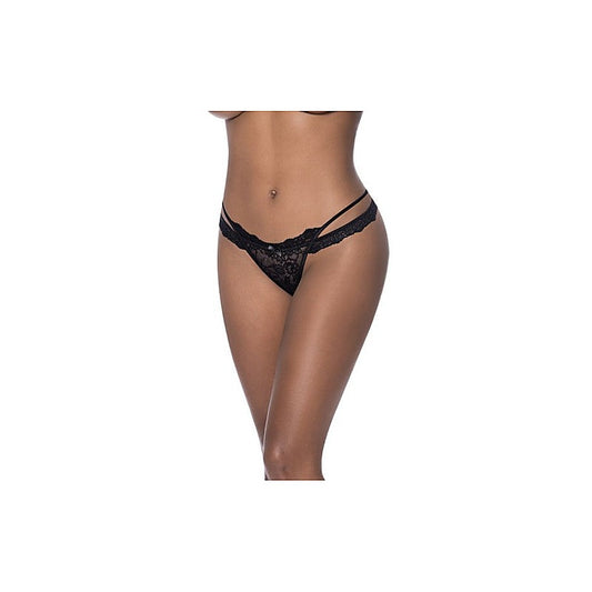 Exposed Lingerie Cross Strap Split Women's Thong - G-Strings, Panties and Shorts