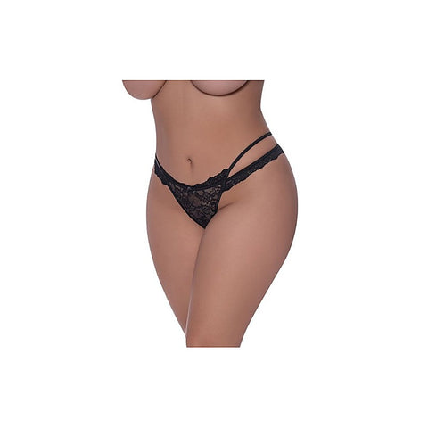Exposed Lingerie Cross Strap Split Women's Thong - G-Strings, Panties and Shorts