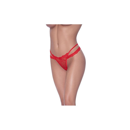 Exposed Lingerie Cross Elastic Strap Split Cheeky Womens - G-Strings, Panties and Shorts